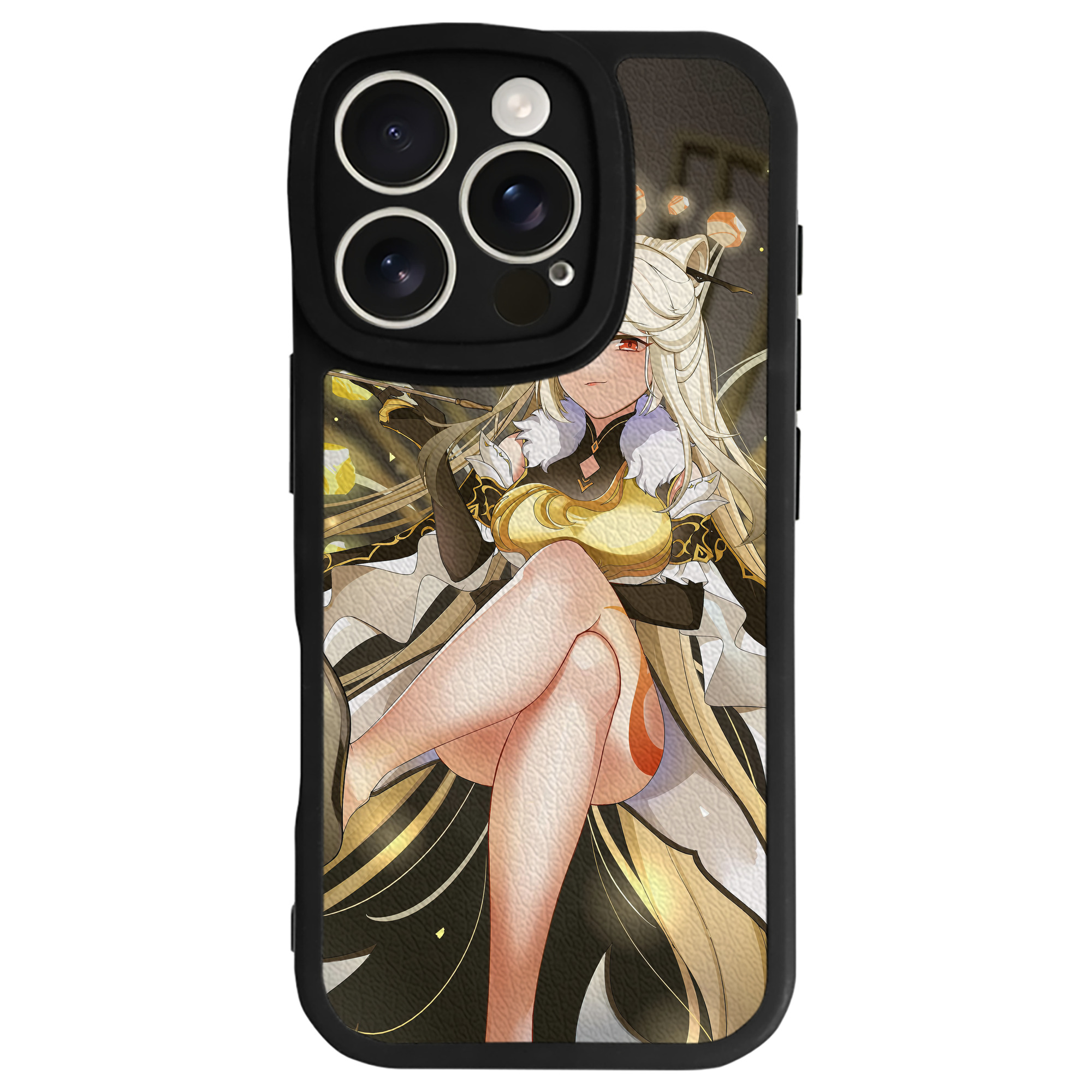 げんし神 genshin 【iPhone 16シリーズ対応】シリコンスマホケース（レザー調） 材質：シリコン